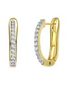 Rachel Glauber 14k Plated Cz Hoops