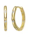Rachel Glauber 14k Plated Cz Hoops