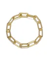 Rachel Glauber 14k Plated Cz Link Bracelet