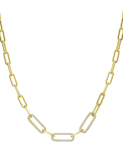 Rachel Glauber 14k Plated Cz Link Necklace
