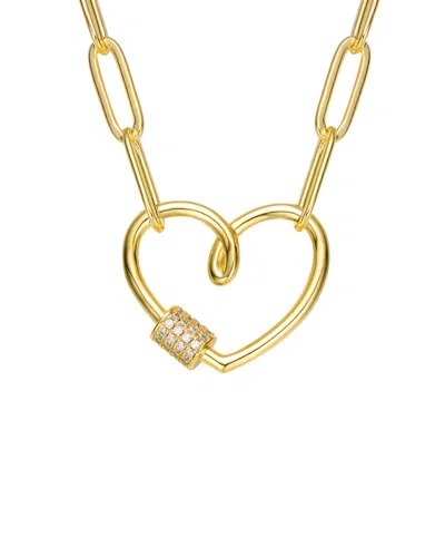 Rachel Glauber 14k Plated Cz Necklace