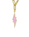 Rachel Glauber 14k Gold Plated Cubic Zirconia Charm Necklace
