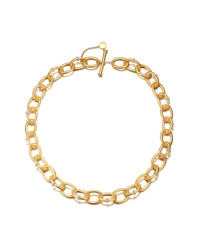 Rachel Glauber 14k Plated Cz Necklace