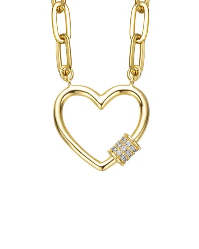Rachel Glauber 14k Plated Cz Necklace