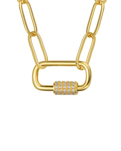 Rachel Glauber 14k Plated Cz Necklace