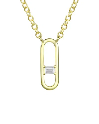 Rachel Glauber 14k Plated Cz Necklace