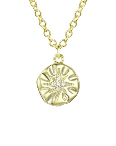 Rachel Glauber 14k Plated Cz Pendant Necklace