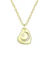 Rachel Glauber 14k Plated Cz Pendant Necklace