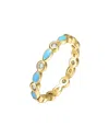 Rachel Glauber 14k Plated Cz Stackable Ring