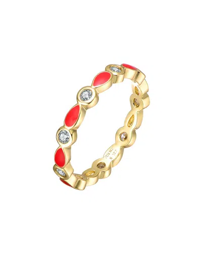 Rachel Glauber 14k Plated Cz Stackable Ring