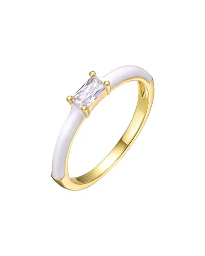 RACHEL GLAUBER RACHEL GLAUBER 14K PLATED CZ STACKABLE RING