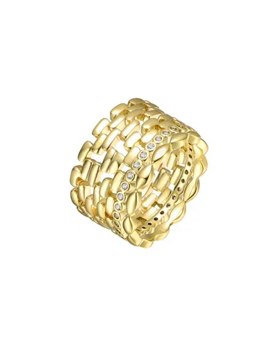 Rachel Glauber 14k Plated Cz Stackable Set Ring