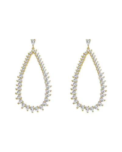 RACHEL GLAUBER RACHEL GLAUBER 14K PLATED CZ STATEMENT EARRINGS