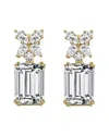 Rachel Glauber 14k Plated Cz Statement Earrings