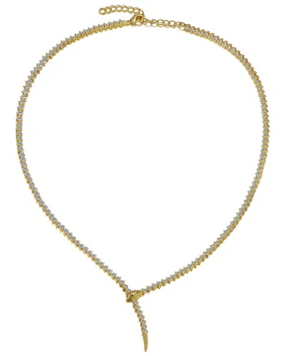 Rachel Glauber 14k Plated Cz Statement Necklace