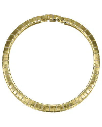 Rachel Glauber 14k Plated Cz Statement Necklace