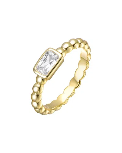 Rachel Glauber 14k Plated Cz Statement Ring In Gold
