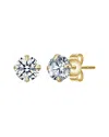 Rachel Glauber 14k Plated Cz Stud Earrings In Multi