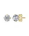 Rachel Glauber 14k Plated Cz Stud Earrings In Multi