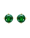 Rachel Glauber Stud Earrings With Colored Cubic Zirconia