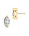 Rachel Glauber 14k Gold Plated Marquise Stud Earrings