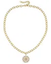 Rachel Glauber 14k Plated Cz Sunshine Flower Necklace