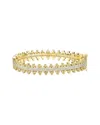 Rachel Glauber 14k Plated Cz Tennis Bracelet