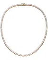 Rachel Glauber 14k Plated Cz Tennis Necklace