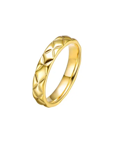 Rachel Glauber 14k Plated Eternity Ring In Gold