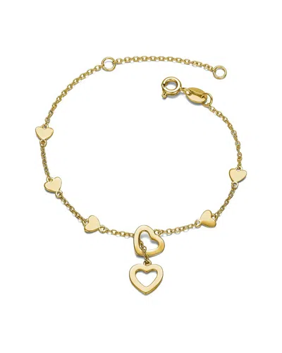 RACHEL GLAUBER RACHEL GLAUBER 14K PLATED HEART BRACELET