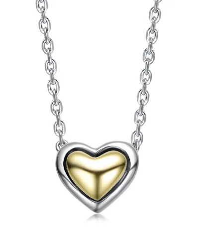 RACHEL GLAUBER RACHEL GLAUBER 14K PLATED HEART NECKLACE