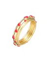 Rachel Glauber 14k Plated Heart Ring