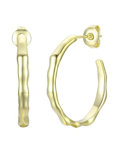 Rachel Glauber 14k Plated Hoops In Gold
