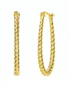 Rachel Glauber Modern Texture Bead C-hoop Earrings
