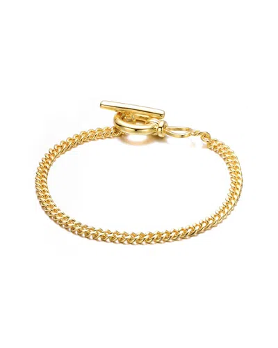 RACHEL GLAUBER RACHEL GLAUBER 14K PLATED LINK CHAIN BRACELET