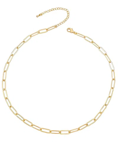 Rachel Glauber 14k Plated Link Chain Necklace In Gold