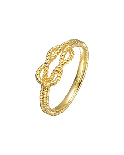 Rachel Glauber 14k Plated Love Ring In Gold