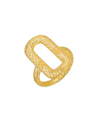 Rachel Glauber 14k Plated Mesh Design Ring In Purple