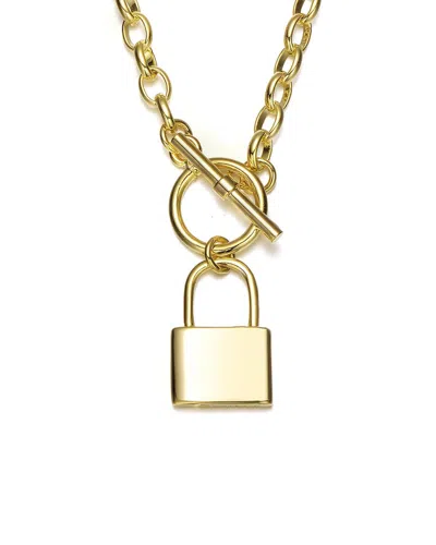 Rachel Glauber 14k Plated Necklace In Gold