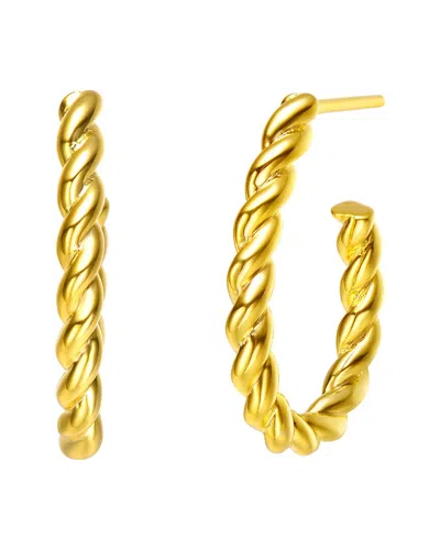 Rachel Glauber 14k Plated Open Hoops