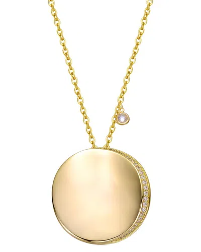 Rachel Glauber 14k Plated Pendant Necklace In Gold
