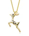 Rachel Glauber 14k Plated Reindeer Pendant