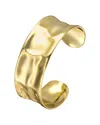 Rachel Glauber 14k Gold Plated Hammered Finish Bangle Bracelet Cuff