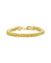 Rachel Glauber 14k Gold Plated Mesh Link Bracelet