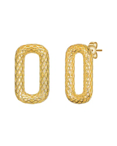Rachel Glauber 14k Plated Stud Earrings In Gold