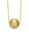 Rachel Glauber 14k Plated Textured Ball Necklace