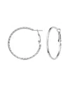 Rachel Glauber 14k Plated Textured Rope Hoops