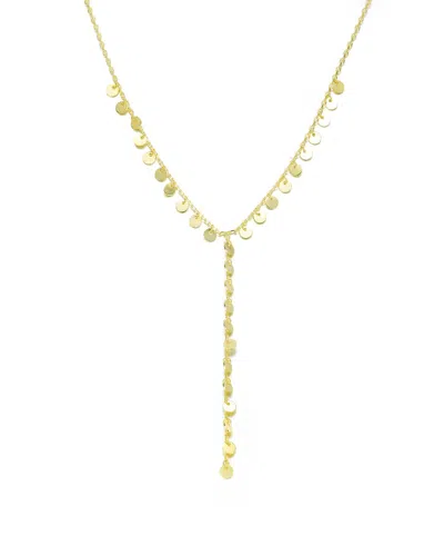 Rachel Glauber 14k Plated Y Necklace In Gold