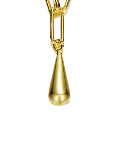 Rachel Glauber 14k Plated Y Necklace In Gold