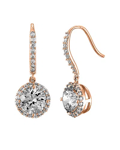 Rachel Glauber 14k Rose Gold Vermeil Cz Earrings